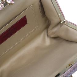 مملوكة مسبقًا Valentino Purple Python Chain Shoulder Bag