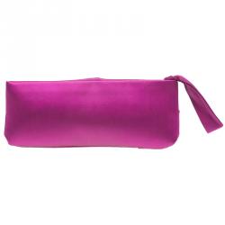 Pre Owned Valentino Pink Satin Bow Evening clutch