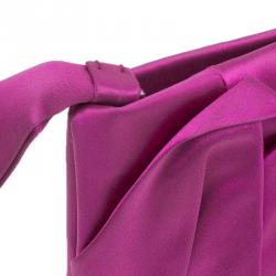 Pre Owned Valentino Pink Satin Bow Evening clutch