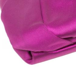 Pre Owned Valentino Pink Satin Bow Evening clutch