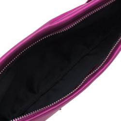 Pre Owned Valentino Pink Satin Bow Evening clutch