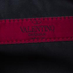 Pre Owned Valentino Pink Satin Bow Evening clutch