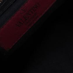 Pre Owned Valentino Black All Lace Medium Nuage Bow Hobo