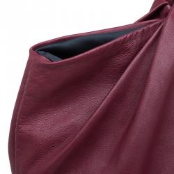 مملوكة مسبقًا Valentino Red Nappa Leather Folie Bow Hobo