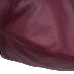 مملوكة مسبقًا Valentino Red Nappa Leather Folie Bow Hobo