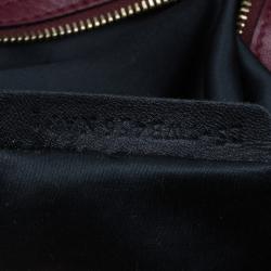 مملوكة مسبقًا Valentino Red Nappa Leather Folie Bow Hobo