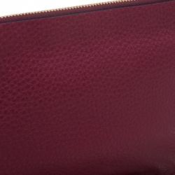 Pre Owned Valentino Red Leather C Rockee Gryphon Fringe Clutch