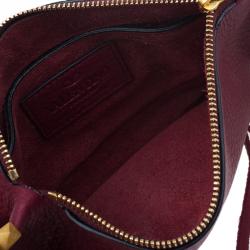 Pre Owned Valentino Red Leather C Rockee Gryphon Fringe Clutch