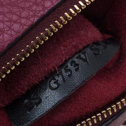 Pre Owned Valentino Red Leather C Rockee Gryphon Fringe Clutch