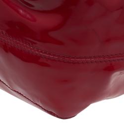 Pre Owned Valentino Red Patent Leather Nuage Bow Tote