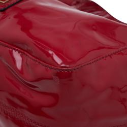 Pre Owned Valentino Red Patent Leather Nuage Bow Tote