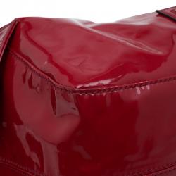 Pre Owned Valentino Red Patent Leather Nuage Bow Tote