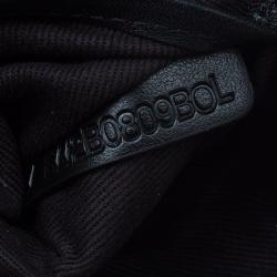 Pre Owned حقيبة كتف فالنتينو كاميرا روكستاد جلد أسود