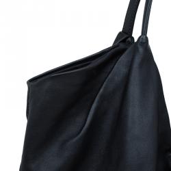 Pre Owned Valentino Black Nappa Leather Folie Bow Hobo