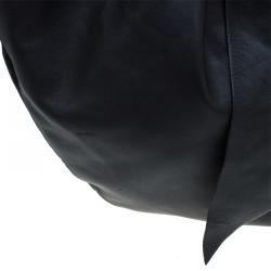 Pre Owned Valentino Black Nappa Leather Folie Bow Hobo