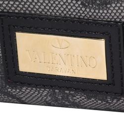 Valentino Grey Lace Floral Duffle Bag