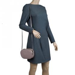 Pre Owned Valentino Beige Leather Logo Go Crossbody Bag