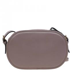 Pre Owned Valentino Beige Leather Logo Go Crossbody Bag