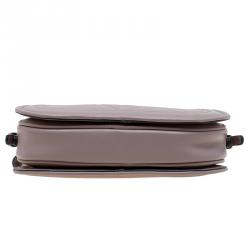 Pre Owned Valentino Beige Leather Logo Go Crossbody Bag