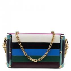 Pre Owned Valentino Multicolor Leather My Rockstud Shoulder Bag