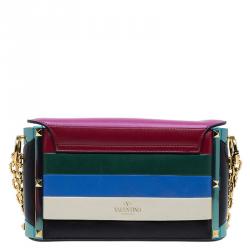 Pre Owned Valentino Multicolor Leather My Rockstud Shoulder Bag