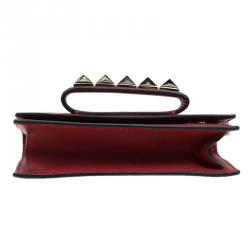 Pre Owned Valentino Red Leather Mini Va Va Voom Flap Front Shoulder Bag