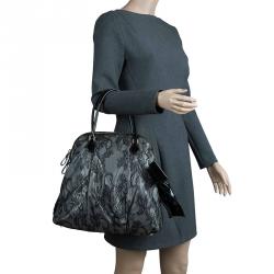 Pre Owned Valentino Black Lace Bow Dome Bag