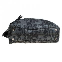 Pre Owned Valentino Black Lace Bow Dome Bag