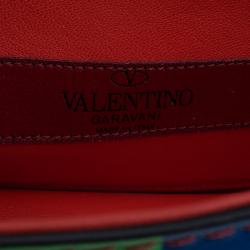 Pre Owned Valentino Multicolor Leather Mini Glam Lock Shoulder Bag