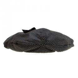 Pre Owned Valentino Black Nappa Leather Studded Folie Bow Hobo