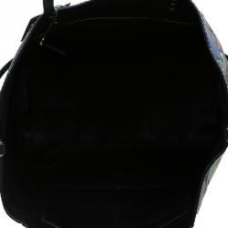 Pre Owned Valentino Multicolor Canvas Patchwork Butterfly Easy Tote