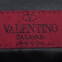 Pre Owned Valentino Black Leather Braided Stitch Hobo