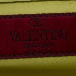 Pre Owned Valentino Tri Color Leather Small Rockstud Shopper Tote