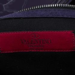Pre Owned Valentino Purple Patent Leather Histoire Satchel