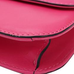 Pre Owned Valentino Pink Leather Rockstud Glam Rock Flap Bag