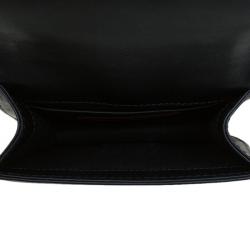 Pre Owned Valentino Black Leather Mini Glam Lock Flap Bag