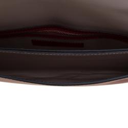 Pre Owned Valentino Burgundy Leather Rockstud Wristlet Clutch