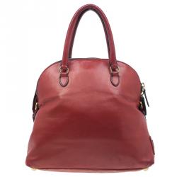 Pre Owned Valentino Red Leather Petale Rose Dome Bag