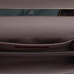 Pre Owned Valentino Beige Leather Jewel Embellished Va Va Voom Shoulder Bag