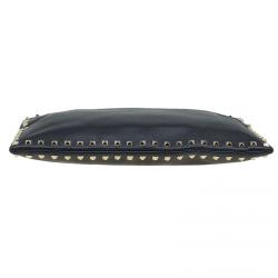 Pre Owned Valentino Black Leather Rockstud Clutch
