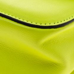 Pre Owned Valentino Neon Green Leather Crossbody Bag