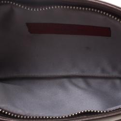 Pre Owned Valentino Bronze Leather Bow Clutch