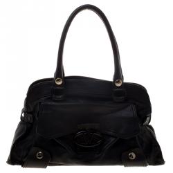 Pre Owned Valentino Black Leather Satchel