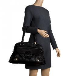 Pre Owned Valentino Black Leather Satchel