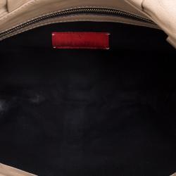 Pre Owned Valentino Beige Leather Bow Clutch