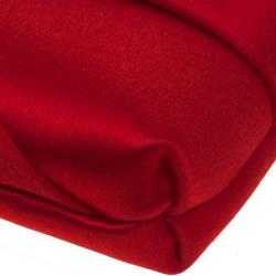 Pre Owned Valentino Red Satin Pleated Bow Clutch