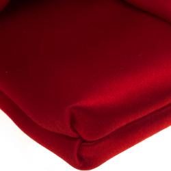 Pre Owned Valentino Red Satin Pleated Bow Clutch