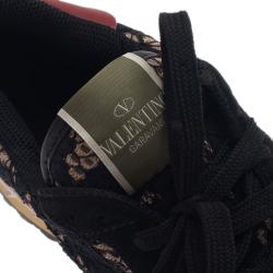 Pre Owned Valentino Black “Macramé Lace” Sneakers Size 41