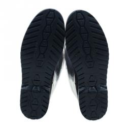 Pre Owned حذاء بوت فالينتينو أسود و دانتيل بيج للمطر مقاس 40