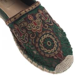 Pre Owned حذاء فالنتينو جلد إسبادريه مزخرف مقاس 38